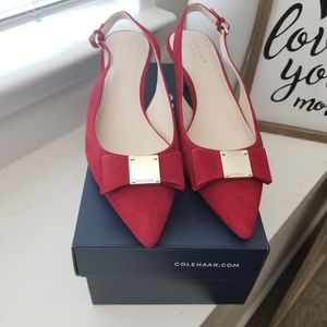 Cole haan red slingback shoes (NWT)